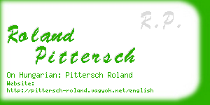 roland pittersch business card